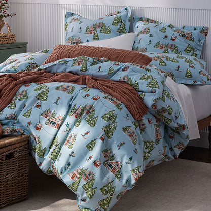 Holiday Print Classic Ultra-Cozy Cotton Flannel Fitted Bed Sheet