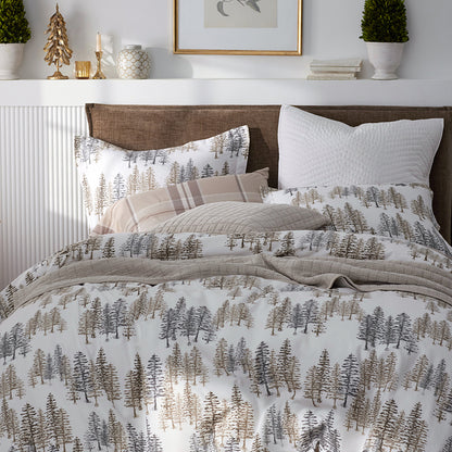 Holiday Print Classic Ultra-Cozy Cotton Flannel Fitted Bed Sheet