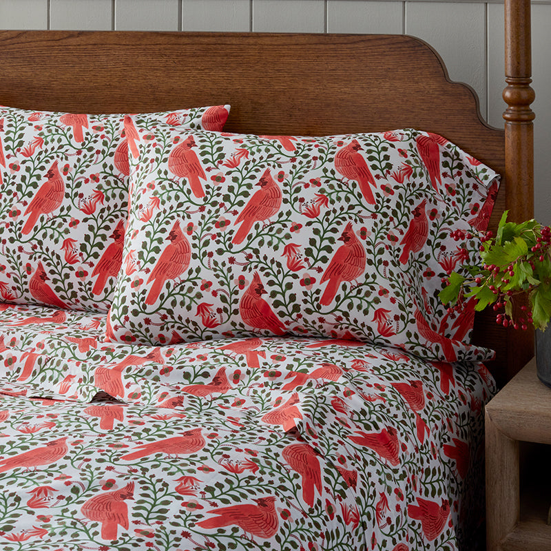 Cardinals Classic Cool Cotton Percale Pillowcase Set