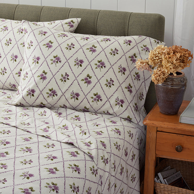 Peony Hydrangea Mini Classic Smooth Sateen Pillowcase Set