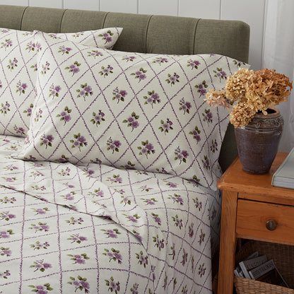 Peony Hydrangea Mini Classic Smooth Sateen Pillowcase Set