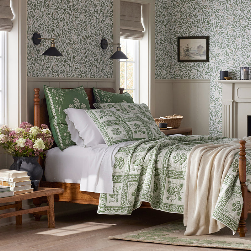 Artichoke Garden Quilted Sham
