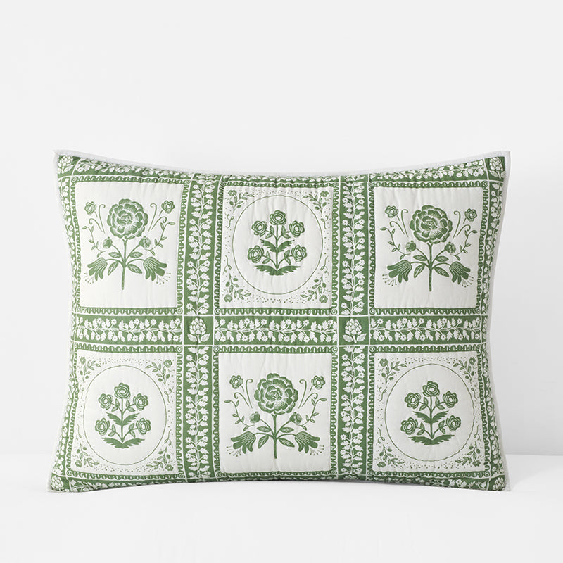 Artichoke Garden Quilted Sham