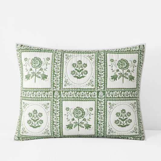 Artichoke Garden Quilted Sham