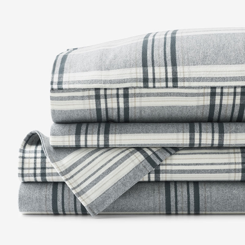 Classic Plaid Ultra-Cozy Cotton Flannel Bed Sheet Set