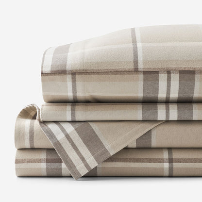 Classic Plaid Ultra-Cozy Cotton Flannel Bed Sheet Set