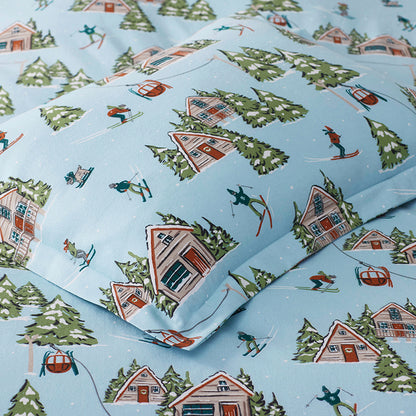 Holiday Print Classic Ultra-Cozy Cotton Flannel Fitted Bed Sheet