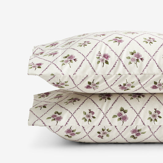 Peony Hydrangea Mini Classic Smooth Sateen Pillowcase Set