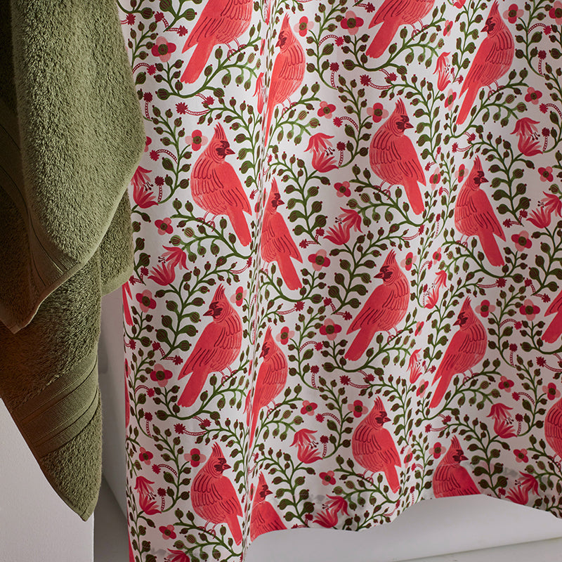 Cardinals Classic Cool Cotton Percale Shower Curtain