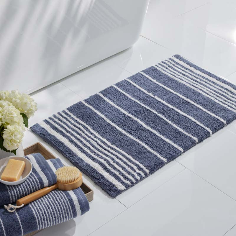 Plush Spa Stripe Bath Rug