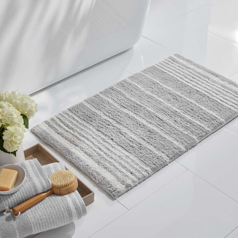 Plush Spa Stripe Bath Rug