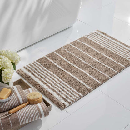 Plush Spa Stripe Bath Rug