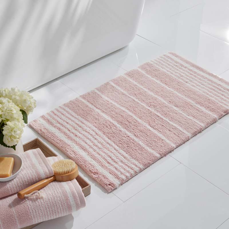 Plush Spa Stripe Bath Rug