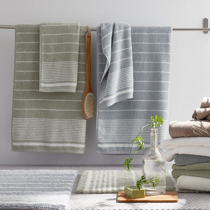 Plush Spa Stripe Bath Rug
