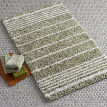 Plush Spa Stripe Bath Rug