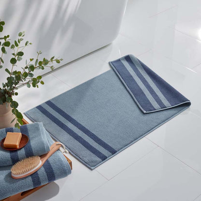 Mirage Aegean Cotton Reversible Stripe Bath Mat
