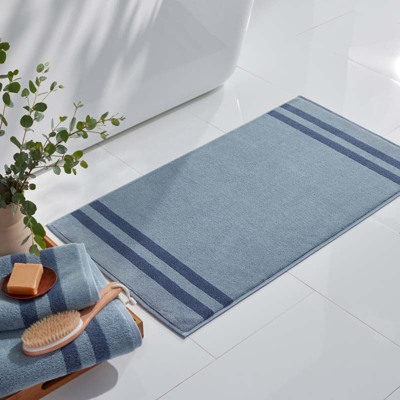 Mirage Aegean Cotton Reversible Stripe Bath Mat