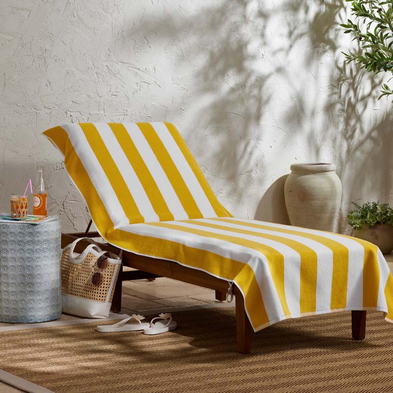 Classic Cabana Stripe Lounge Chair Cover