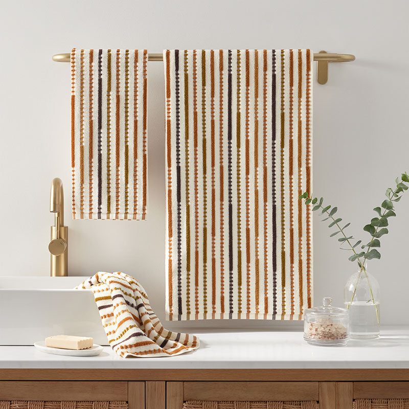 Stripe Velour Bath Towel