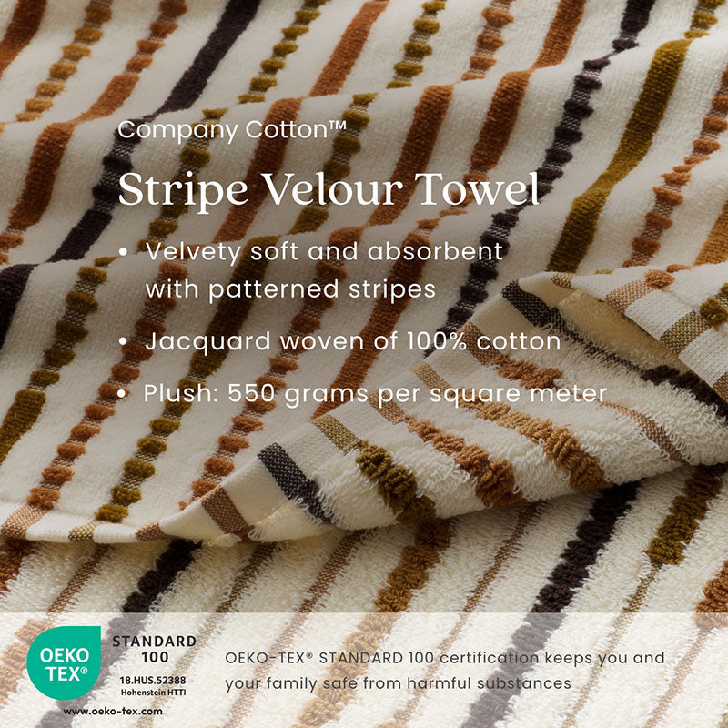 Stripe Velour Bath Towel
