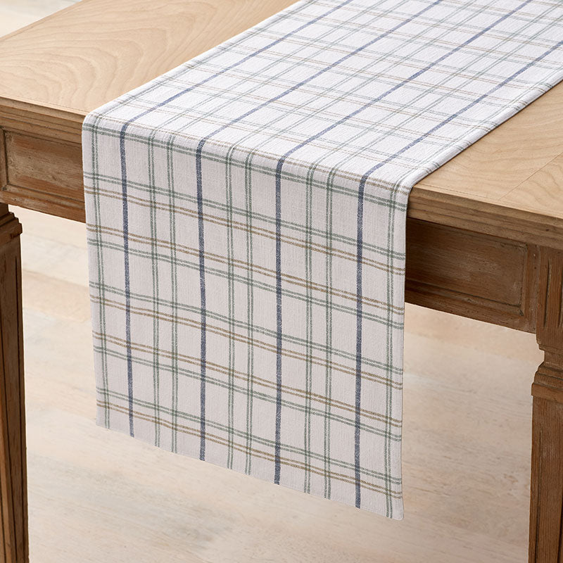 Alerie Yarn-Dyed Plaid Table Runner