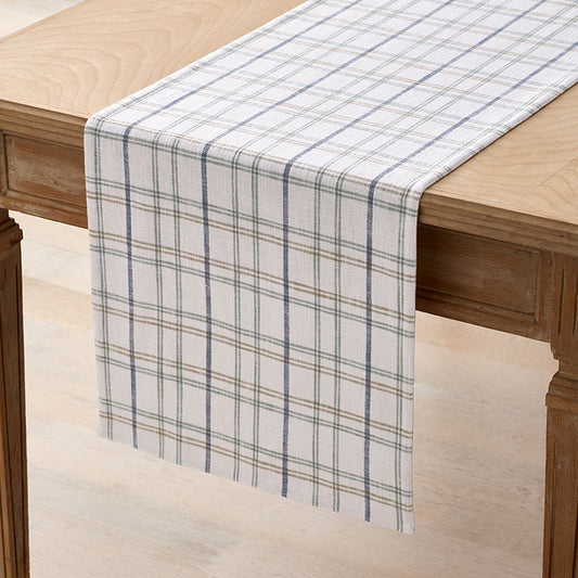 Alerie Yarn-Dyed Plaid Table Runner