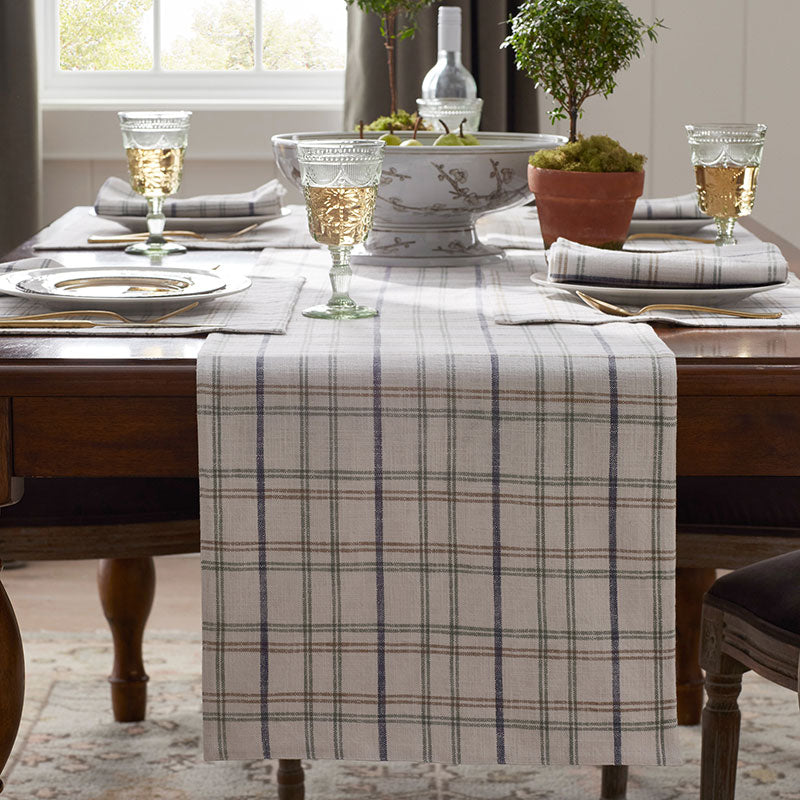 Alerie Yarn-Dyed Plaid Table Runner