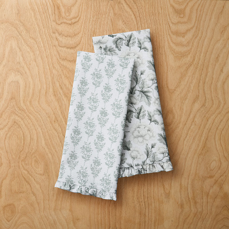 Charming Flower Tea Towels, Set of 2