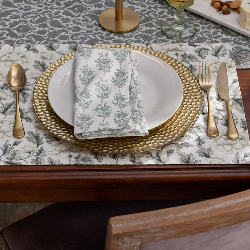 Charming Flower Reversible Placemats, Set of 4