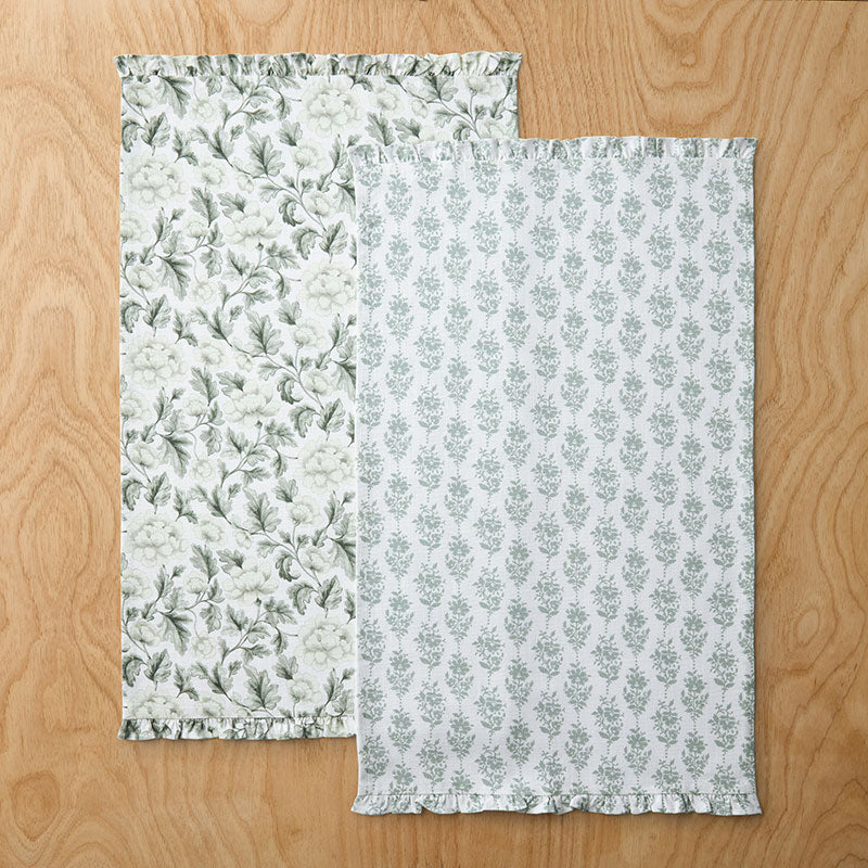 Charming Flower Tea Towels, Set of 2