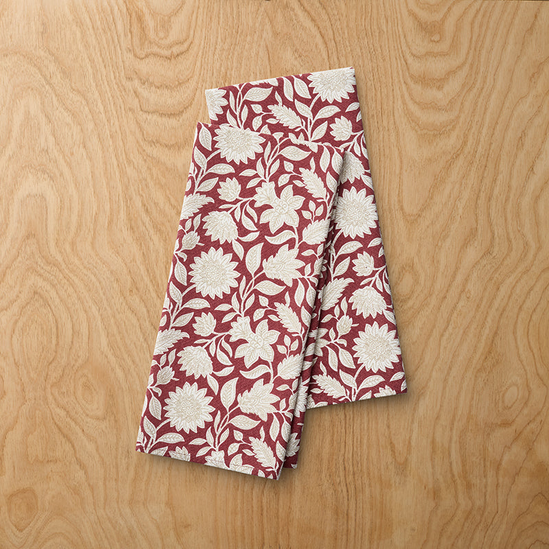 Floral Garden Tea Towels, Set of 2