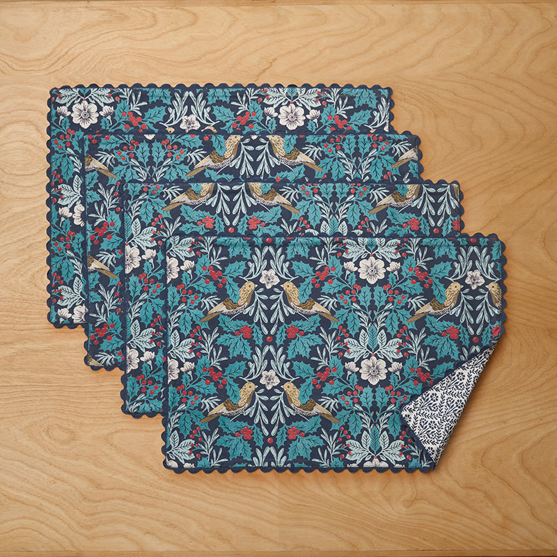 Bird Garden Reversible Placemats, Set of 4