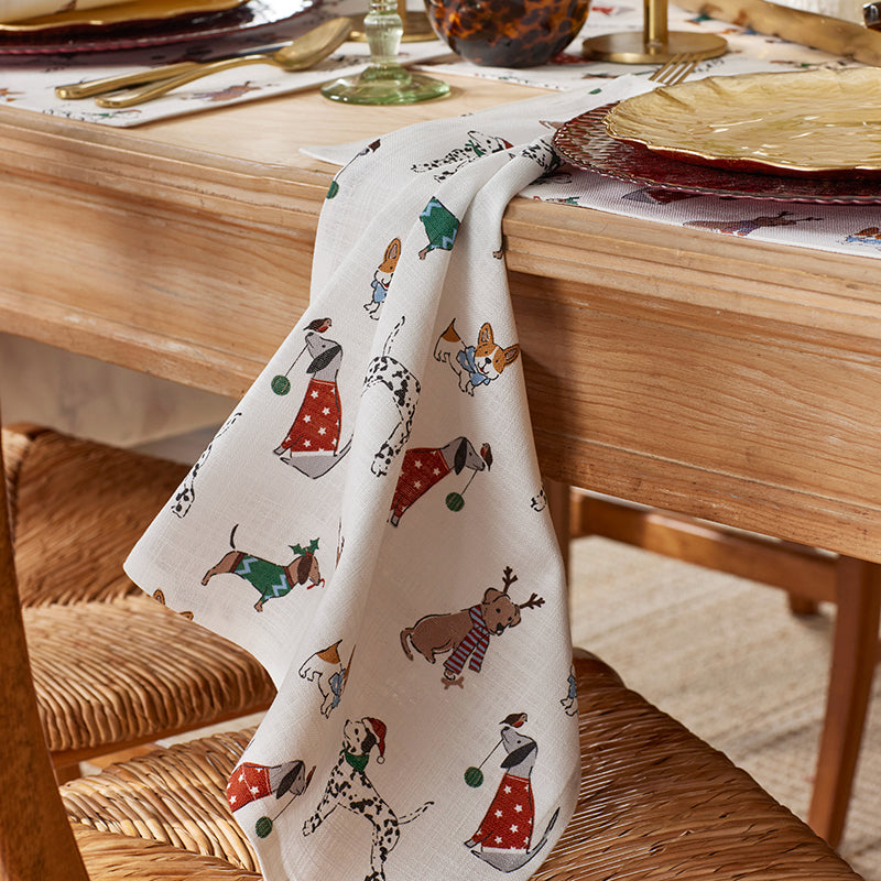 Holiday Pup Napkins, Set of 4