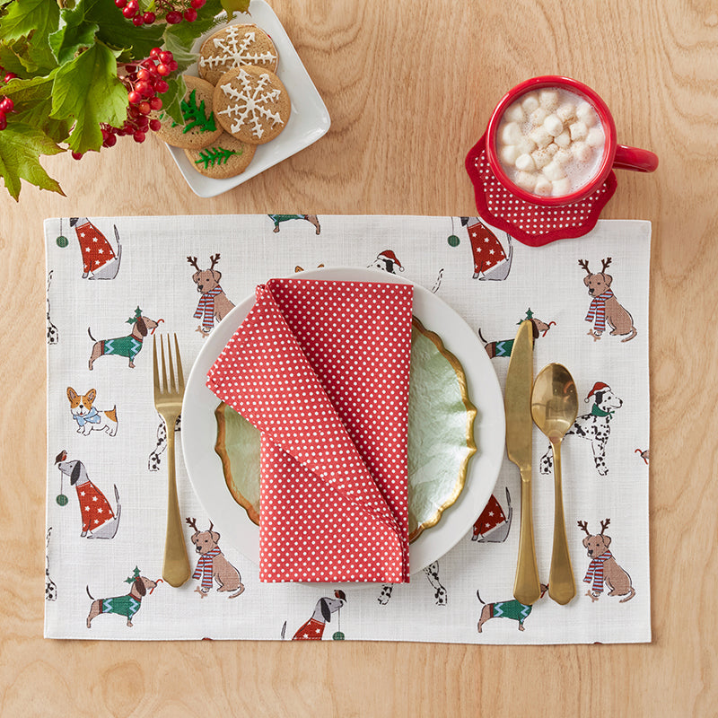 Holiday Pup Placemats, Set of 4