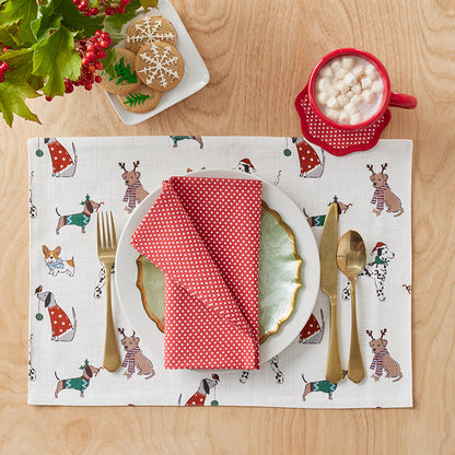 Holiday Pup Placemats, Set of 4