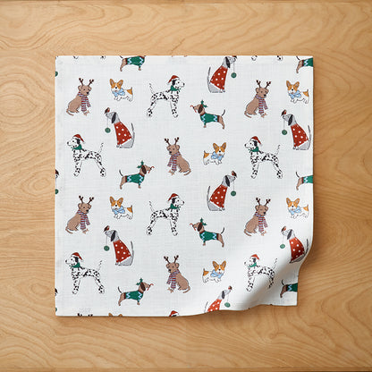 Holiday Pup Napkins, Set of 4