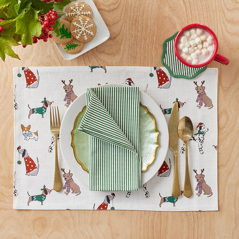 Holiday Pup Placemats, Set of 4