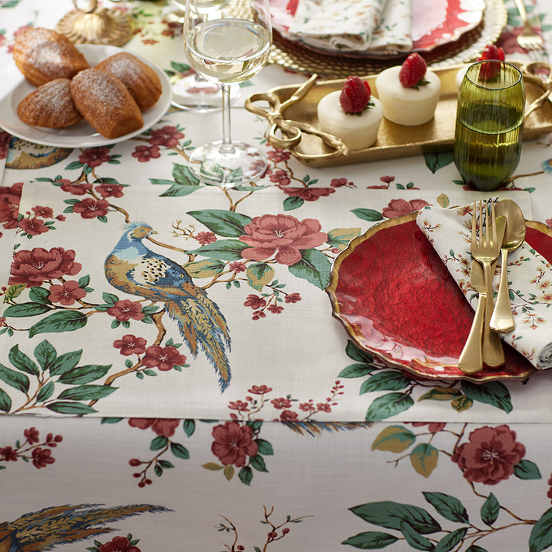 Elegant Pheasant Reversible Placemats, Set of 4