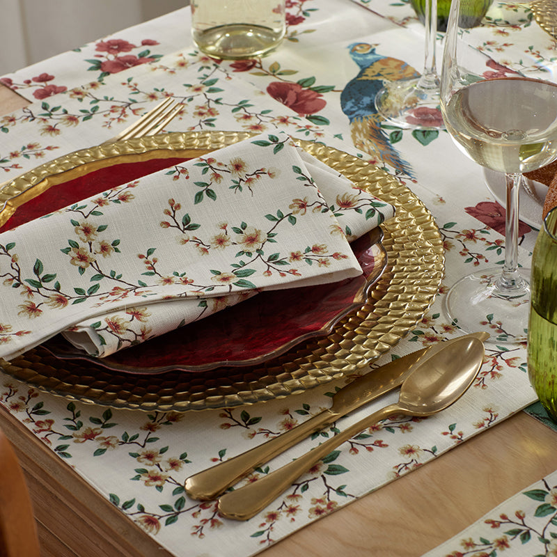 Elegant Pheasant Reversible Placemats, Set of 4