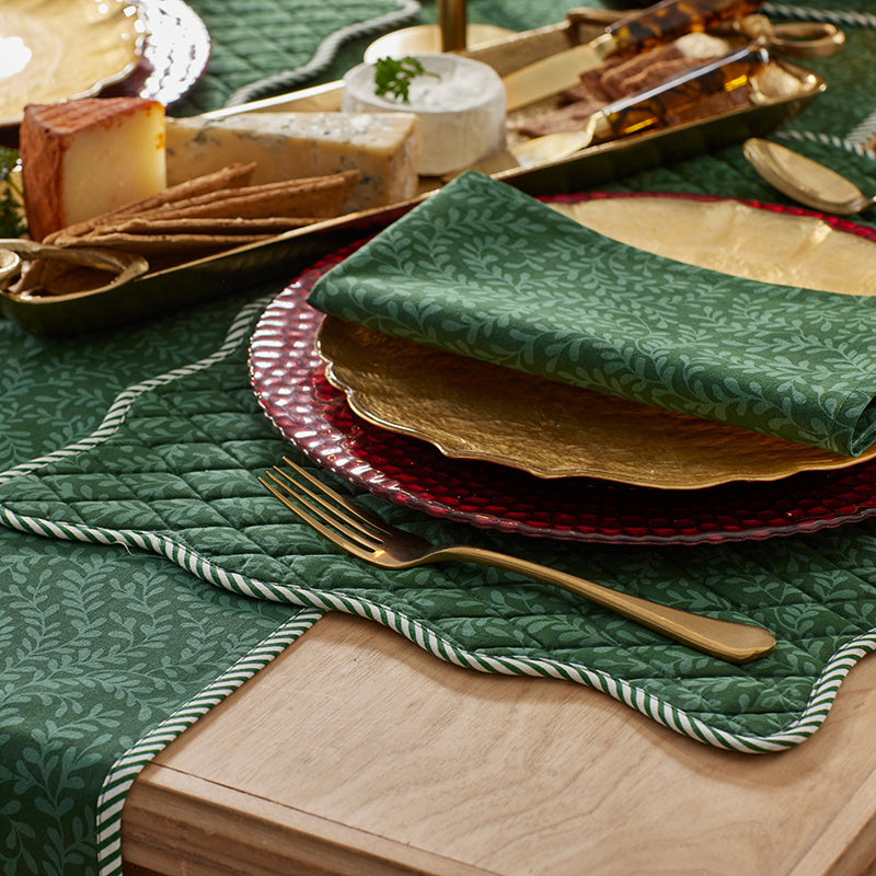 Holiday Vine Stripe Napkins, Set of 4