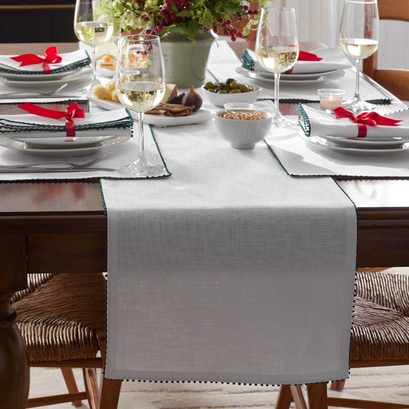 Pom Fringe Table Runner