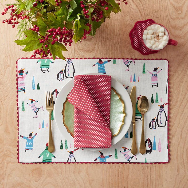 Stripe Dot Napkins, Set of 4