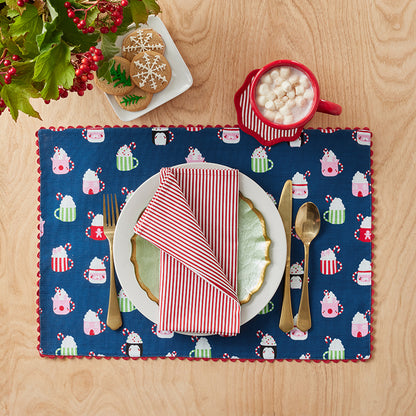 Stripe Dot Napkins, Set of 4