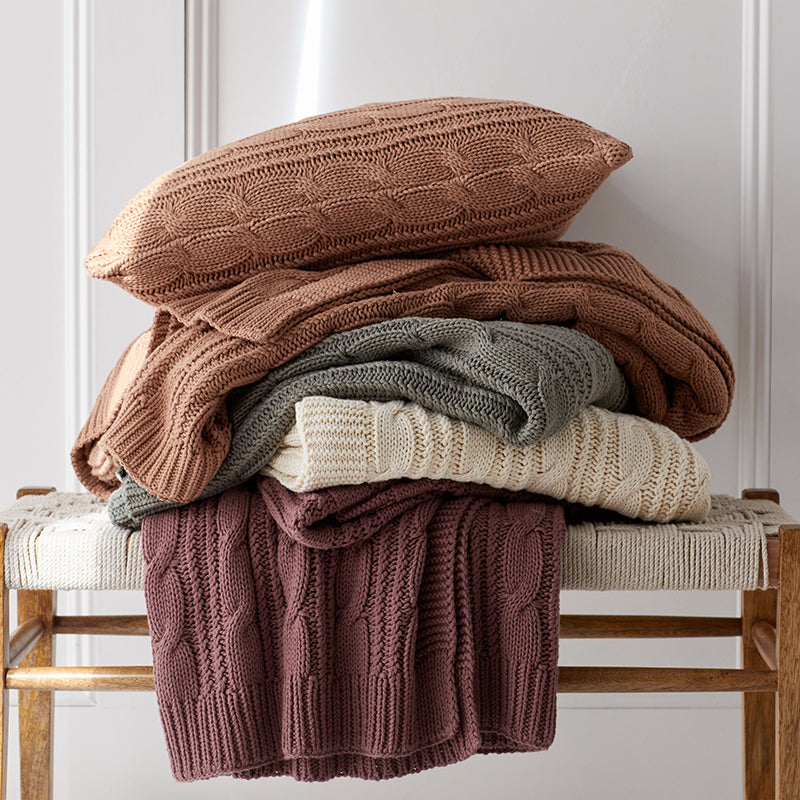 Chunky Cable Knit Decorative Pillow Cover