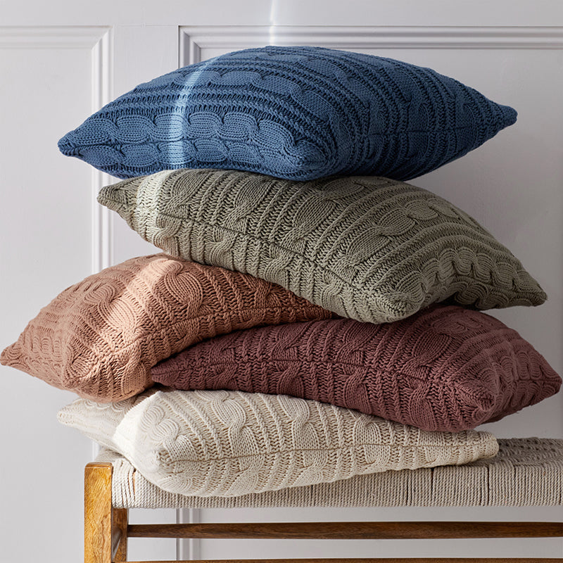 Chunky Cable Knit Decorative Pillow Cover