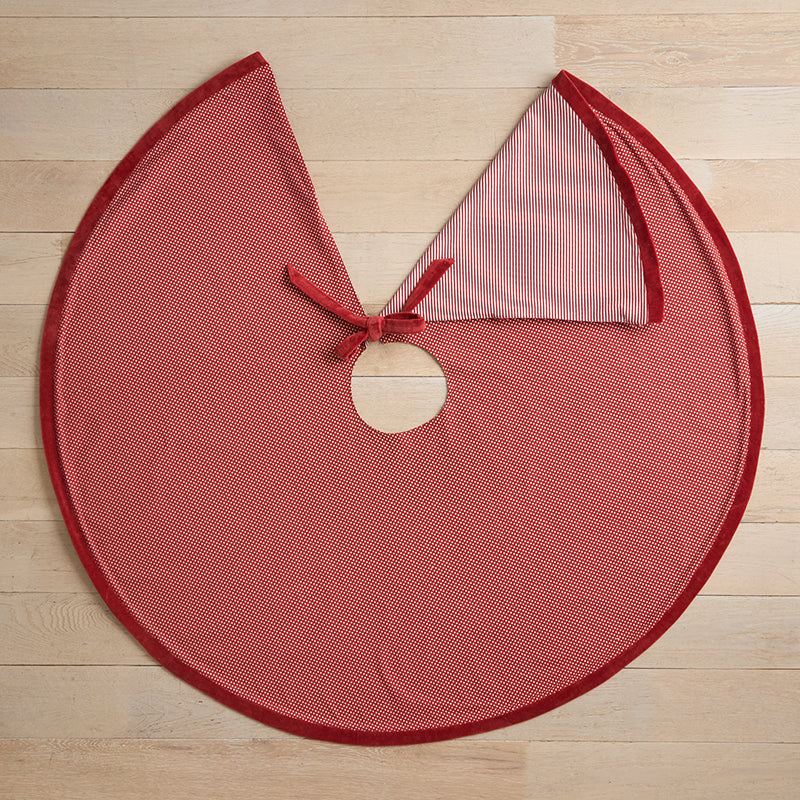 Stripe Dot Reversible Tree Skirt