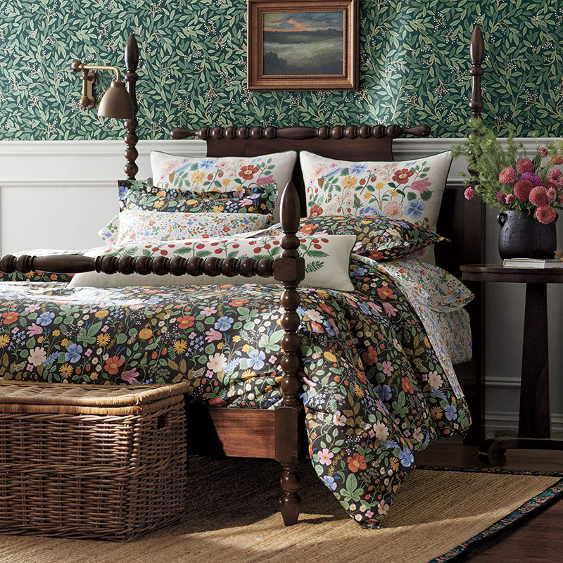 Strawberry Fields Classic Cool Cotton Percale Bed Sheet Set