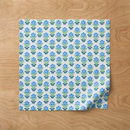 Floral Plaid Napkins, Set of 4