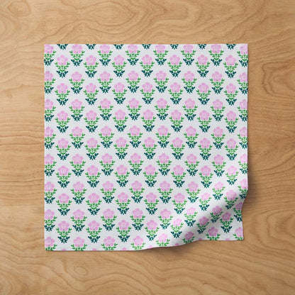 Floral Plaid Napkins, Set of 4