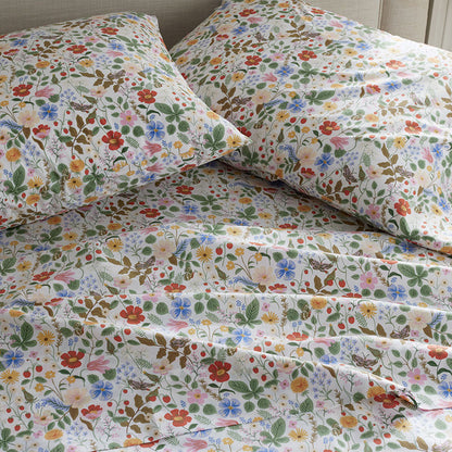 Strawberry Fields Classic Cool Cotton Percale Bed Sheet Set